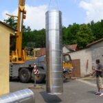 Vložkování továrního komínu v Nové Vsi pod Pleší