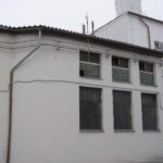 kotelna, v pozadí začátek komína